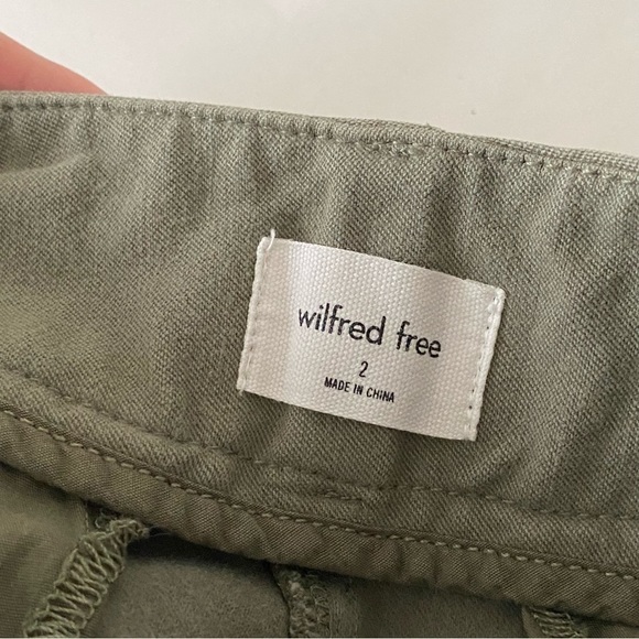 Aritzia Wilfred Free Green Cargo High Waisted Pants Size 2 - Picture 3 of 5